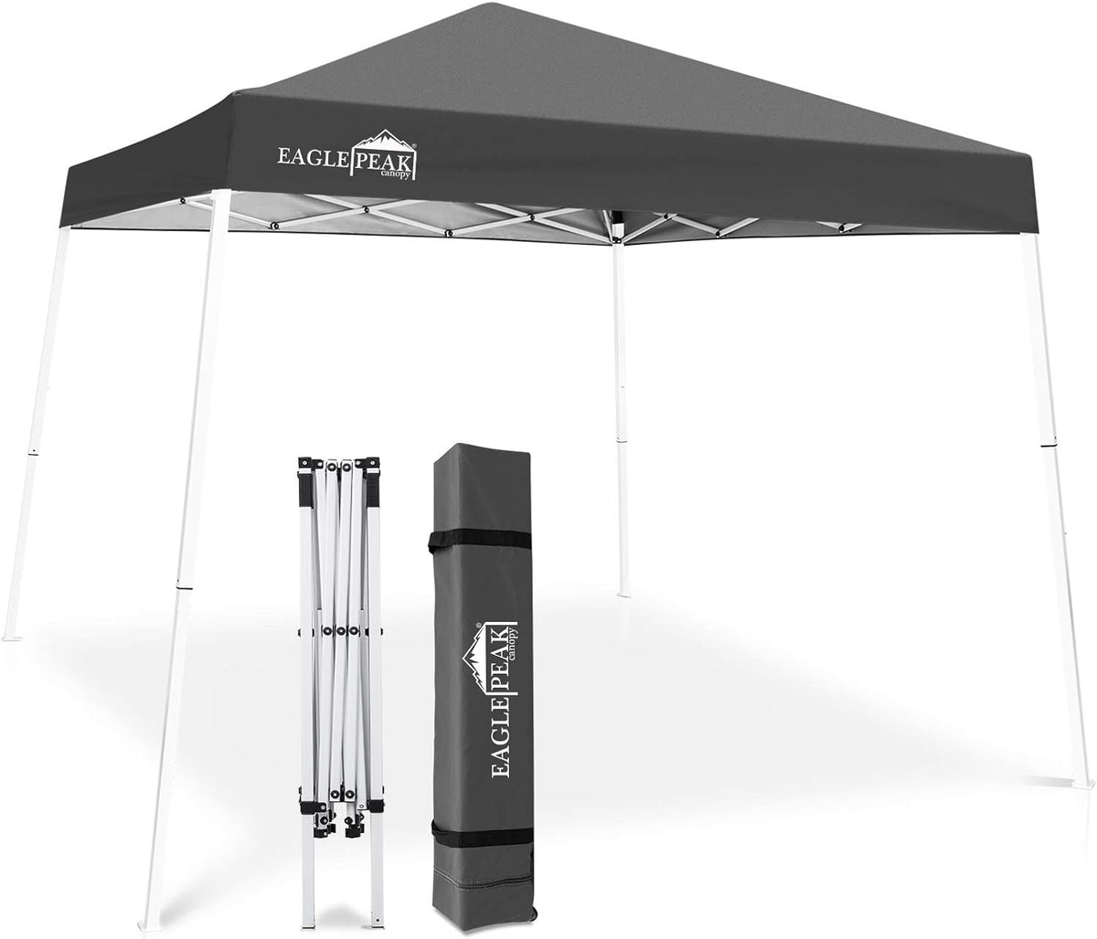 10' x 10' Slant Leg Pop-up Canopy Tent White T83132