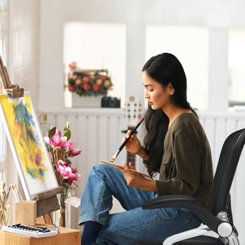 Adjustable Height Mesh Drafting Chair R3446