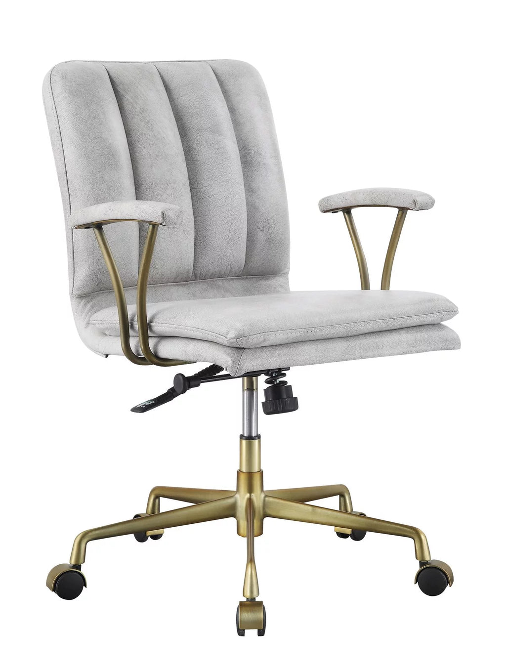Vintage White Top Grain Leather Office Chair F857826