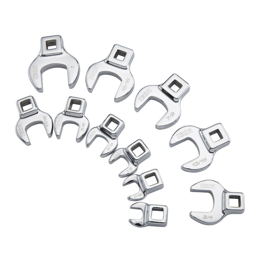 3/8 in. Drive SAE Crowfoot Wrench Set, 11-Piece W260122