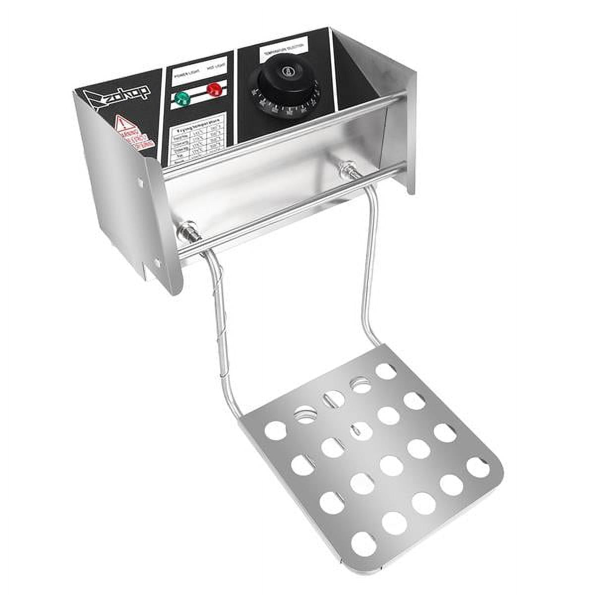 12.7QT Electric Deep Fryer with 2 Baskets and Lid, Stainless Steel Dual Tank P822648