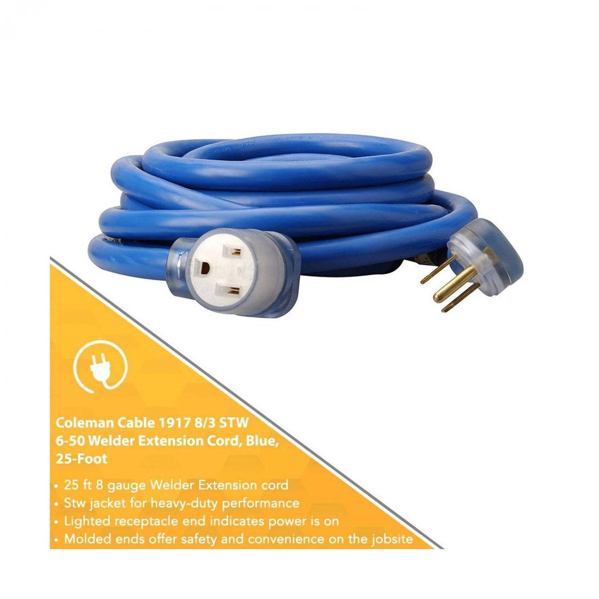 Blue 25ft Welder Extension Cord R29640