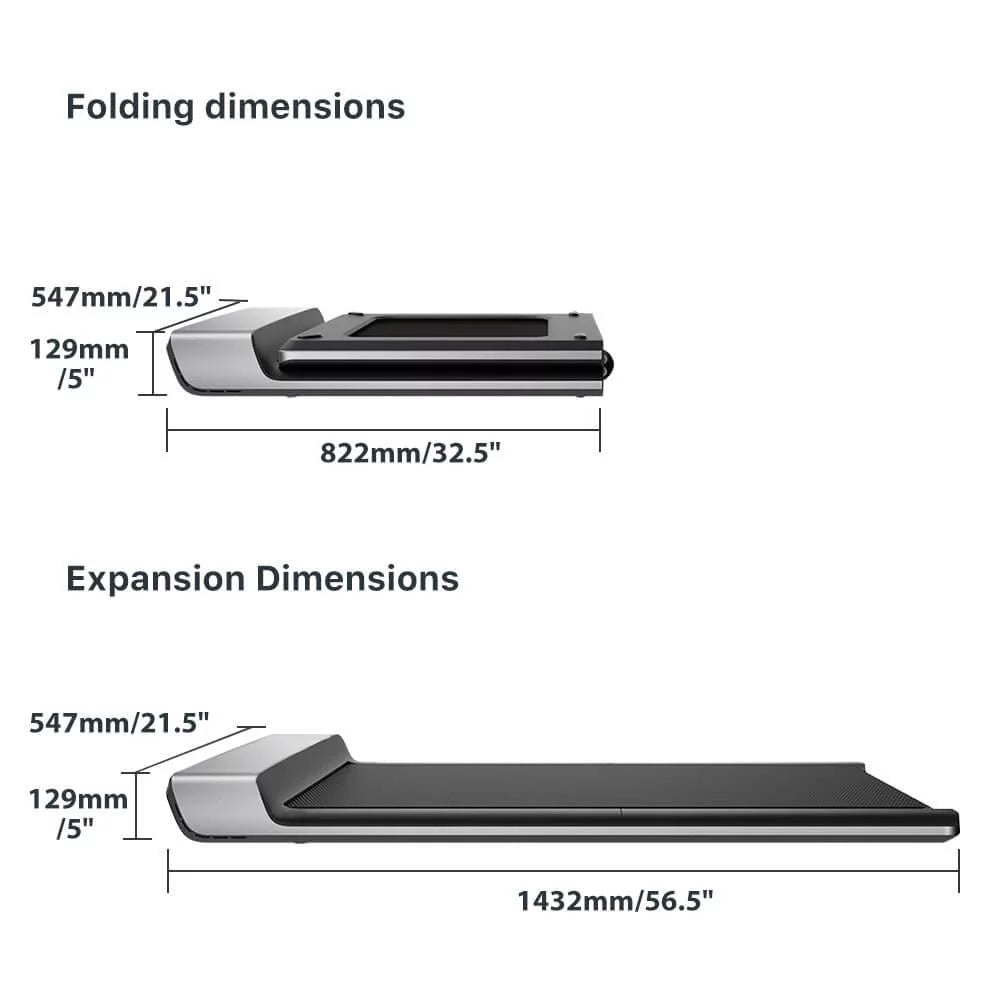 Folding Treadmill Grey 0.5-3.72MPH L644