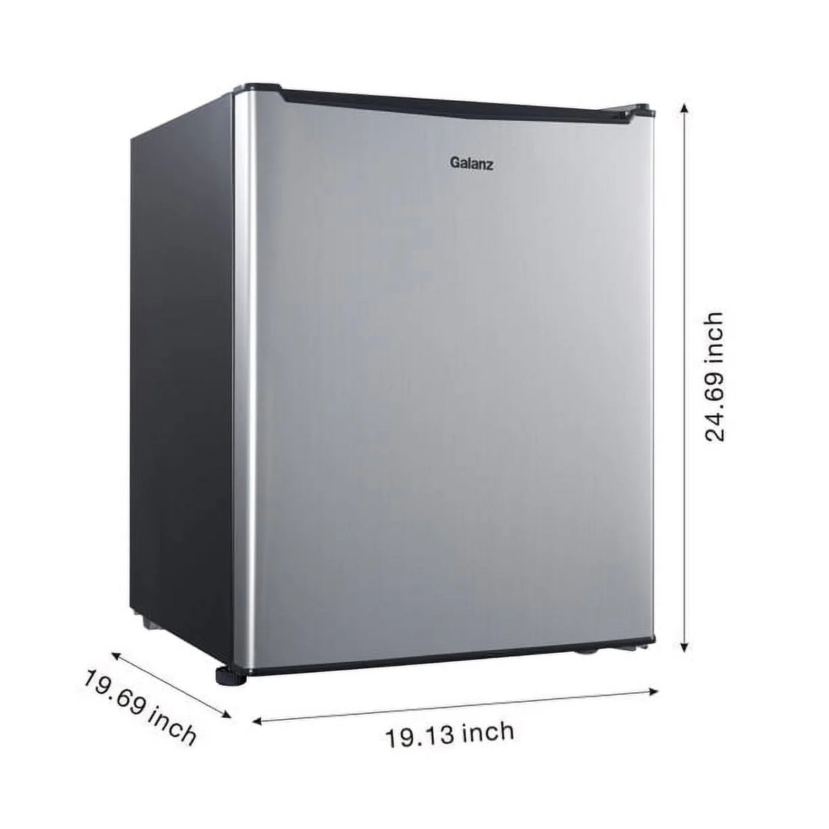 Black 2.7 Cu ft Single Door Mini Fridge Q7848