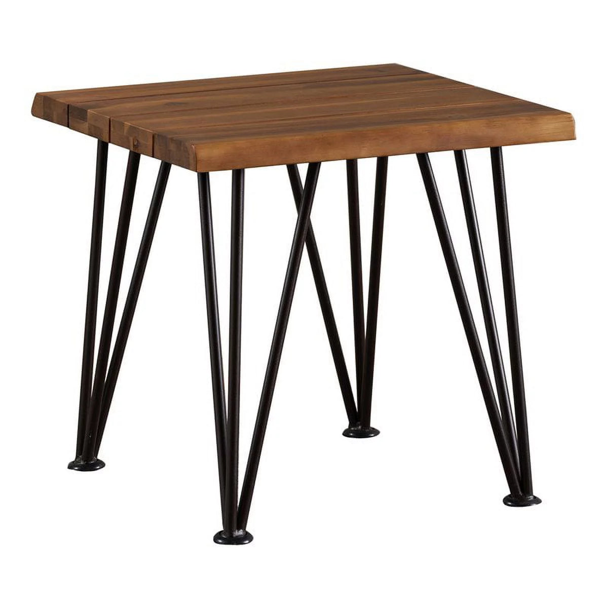Iron and Acacia Wood Outdoor Side Table H44404