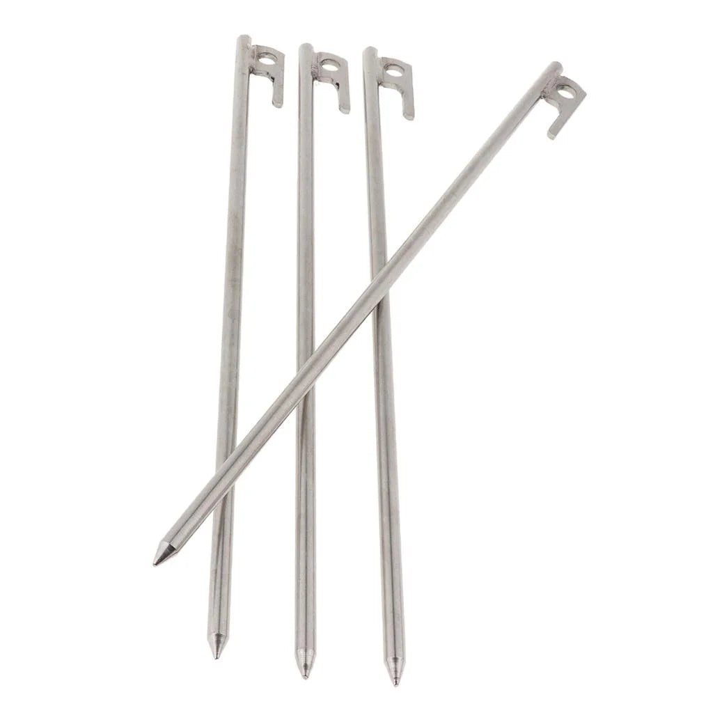 40cm Heavy-Duty Steel Solid Tent Stakes Pegs Ground Nail S257