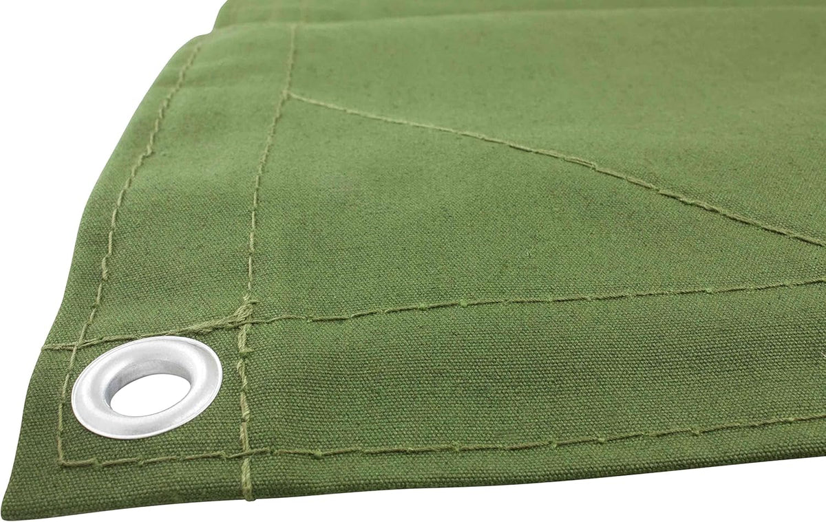 Green Canvas Tarp 12oz Water Resistant 20' x 20' S5821