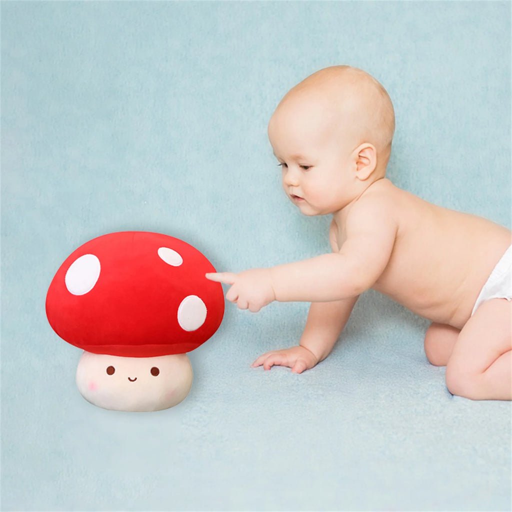 Mushroom Shaped Plush Toy Reversible Soft Stuffed Doll Z854076