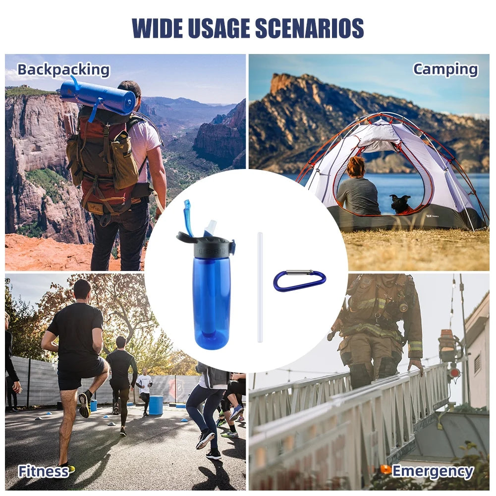 Blue Tritan Water Filter Bottle I527618
