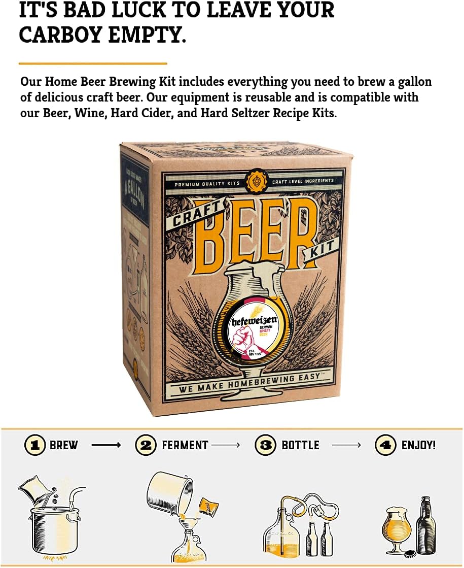 Chocolate Milk Stout Beer Kit, 1 Gallon Pack of 2 Y87894