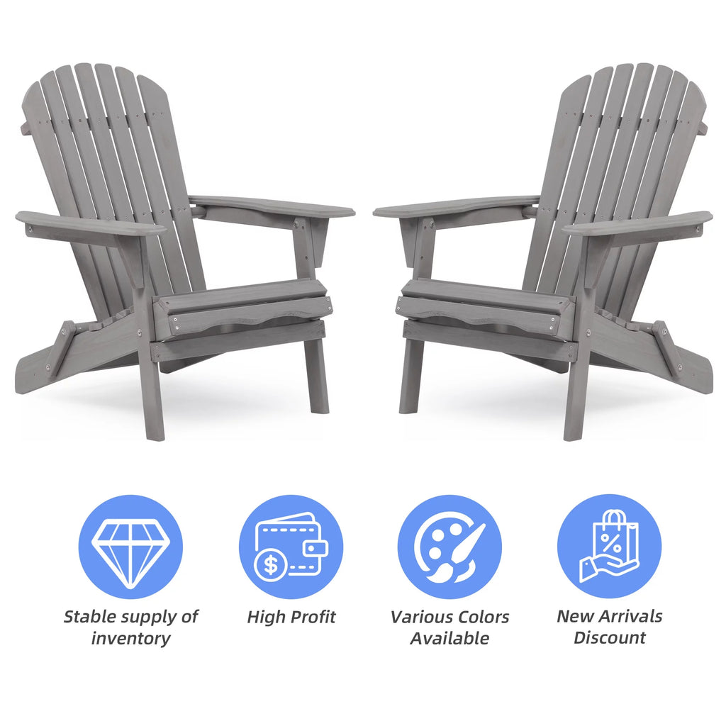 Folding Weather Resistant Adirondack Chair D596