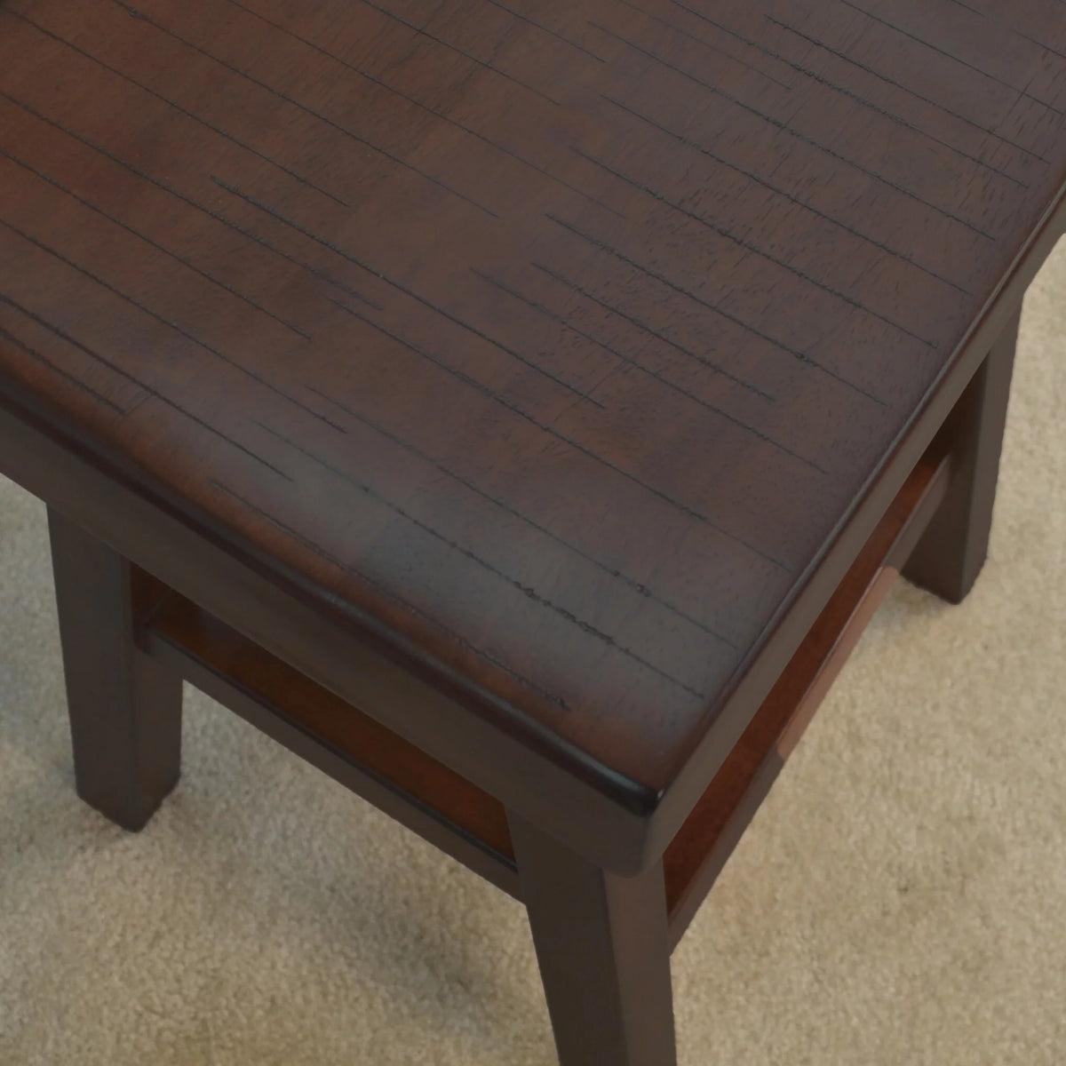 Black Wood Saddle Seat Counter Stool Q6393