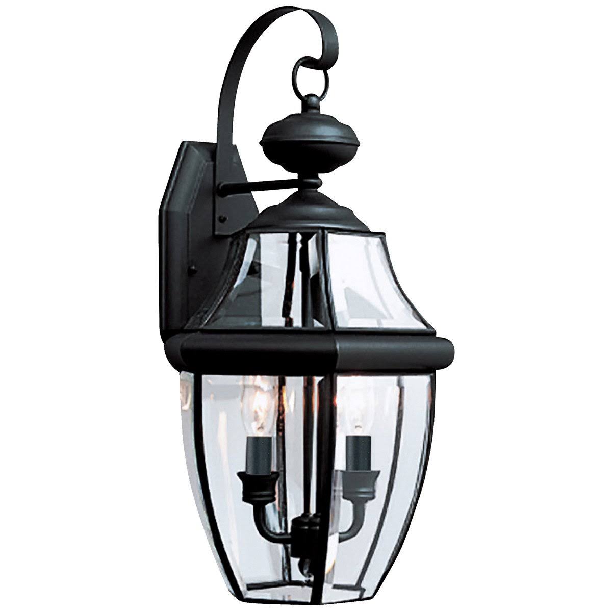 Antique Brushed Nickel Two Light Outdoor Wall Lantern D5585