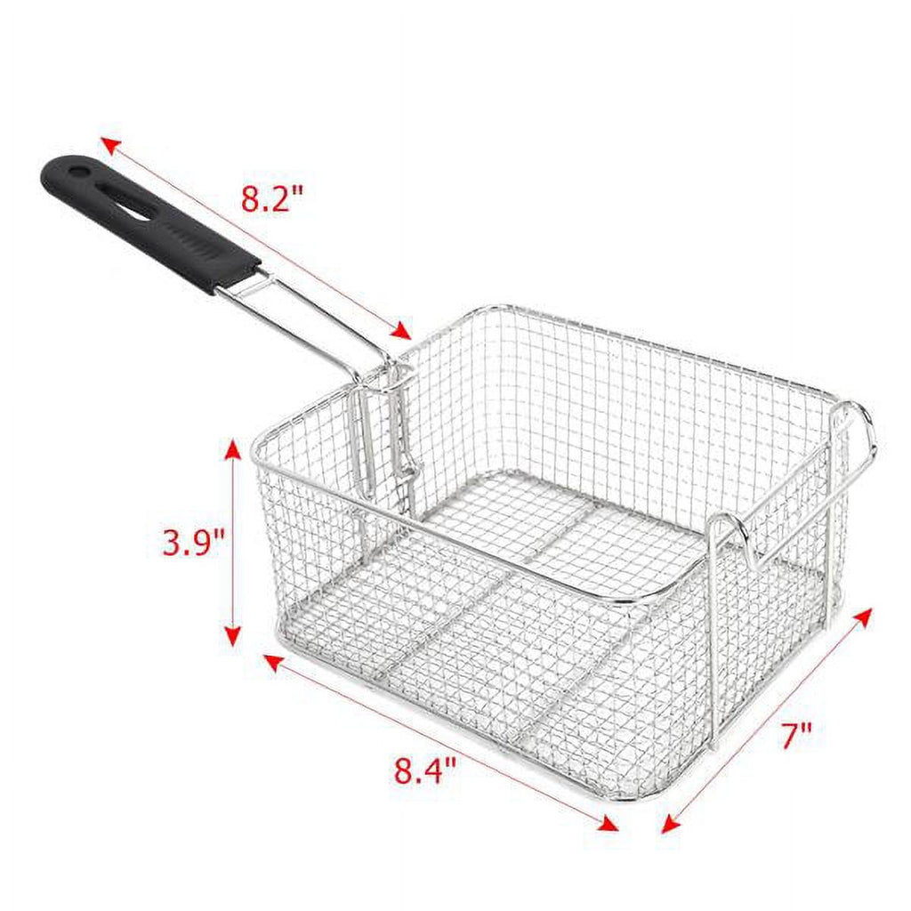 12.7QT Electric Deep Fryer with 2 Baskets and Lid, Stainless Steel Dual Tank P822648