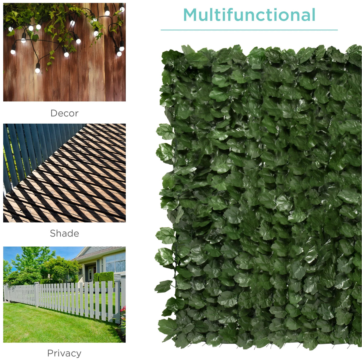 94x59in Artificial Faux Ivy Hedge Privacy Fence Screen U526