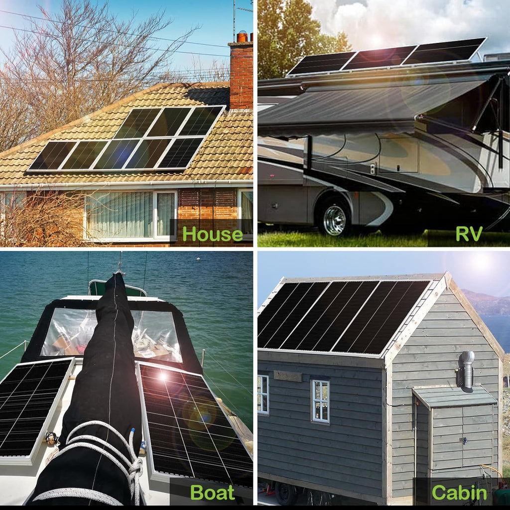 12 Volt 100 Watt Monocrystalline Solar Panel Starter Kit Z65608