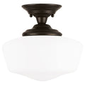 1-Light Heirloom Bronze Semi-Flush Mount Light D18277