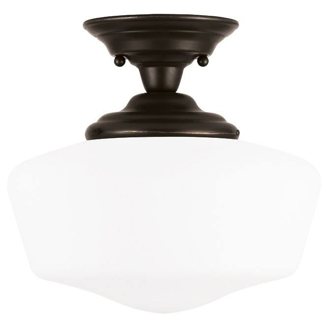 1-Light Heirloom Bronze Semi-Flush Mount Light D18277