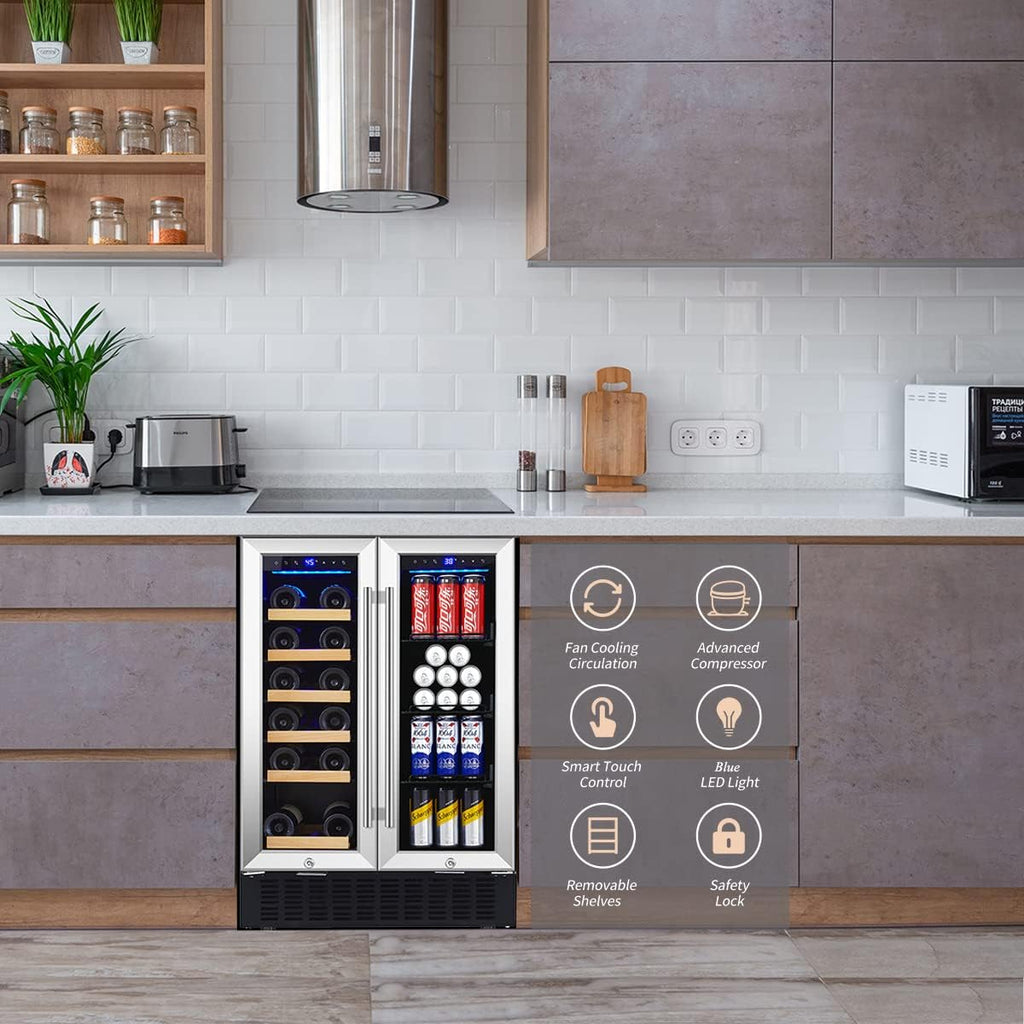 24 Inch Dual Zone Wine and Beverage Refrigerator U6672