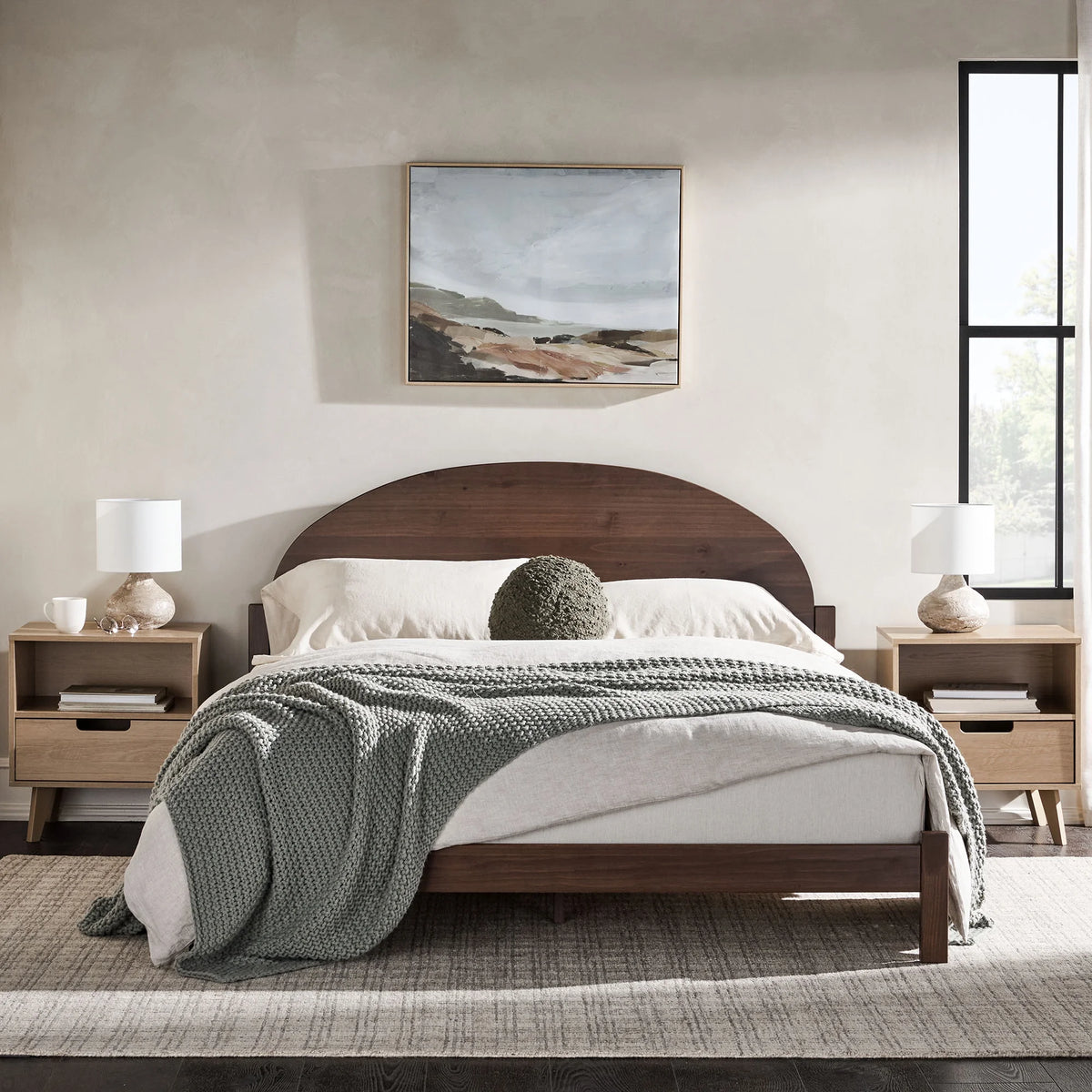 Solid Wood Queen Bed K94423