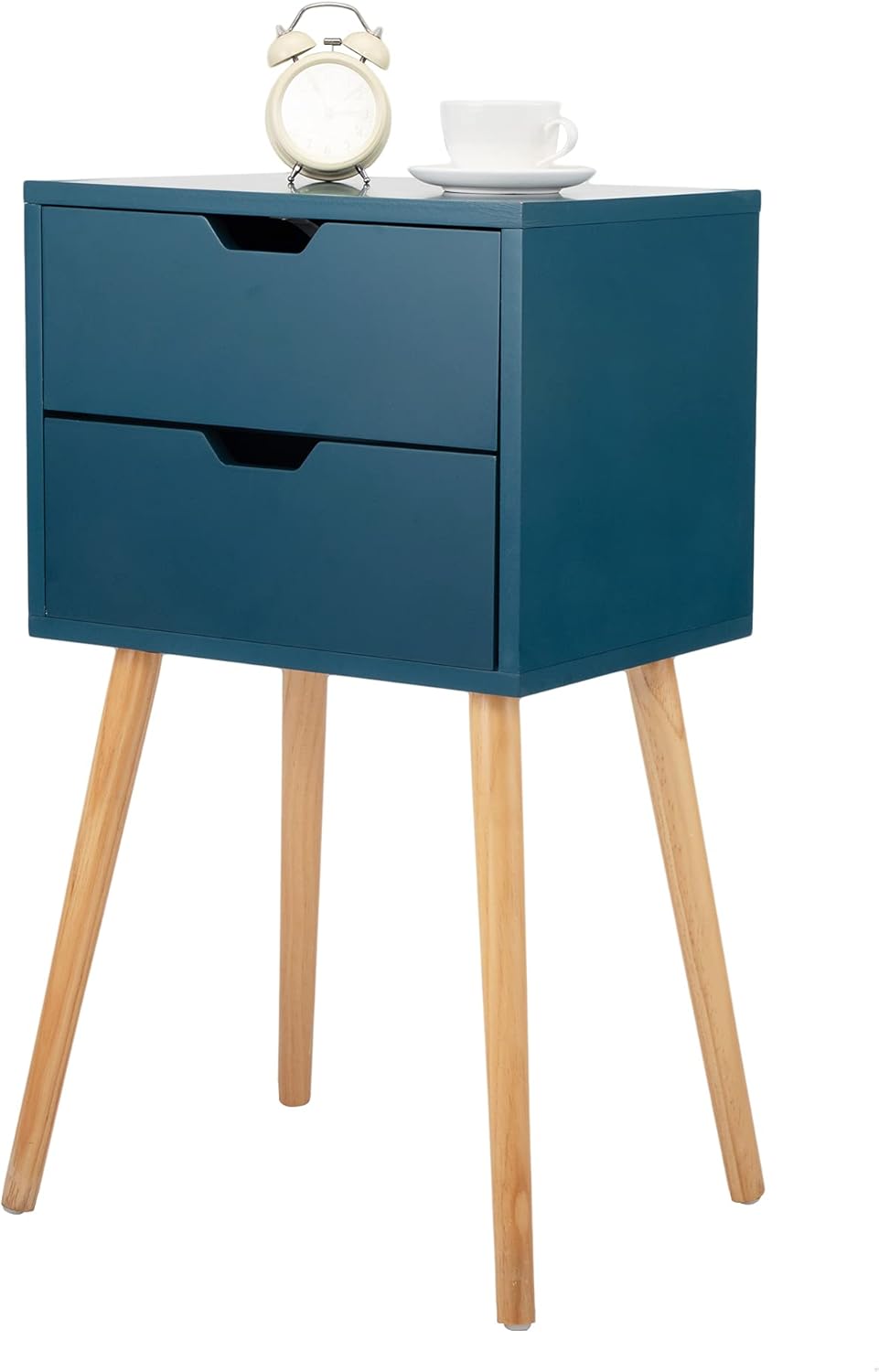 Set of 2 Wood Storage End Table Nightstand P1147