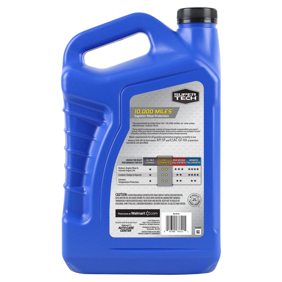 Full Synthetic SAE 5W-20 Motor Oil, 5 Quarts R1596