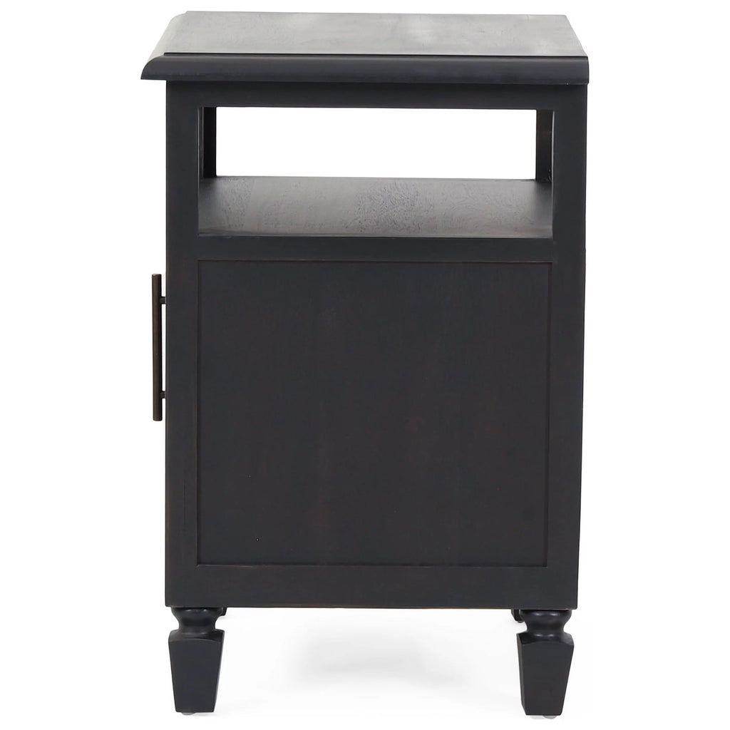 Rustic Acacia Wood and Cane Nightstand I7393