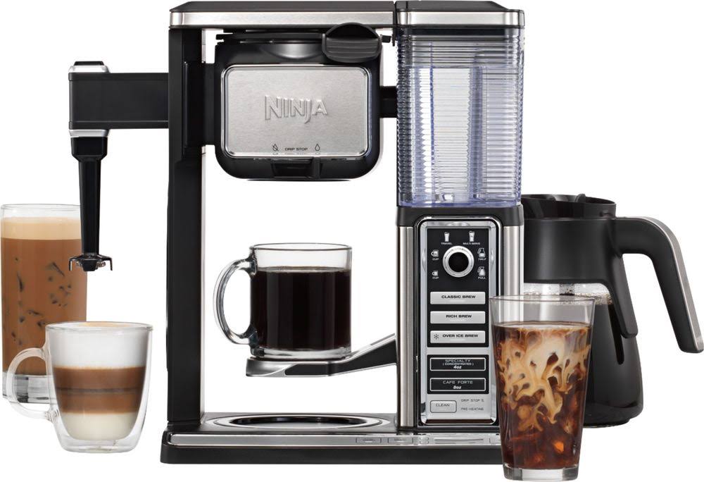 10-Cup Black Stainless Coffee Brewer with Glass Carafe G15425