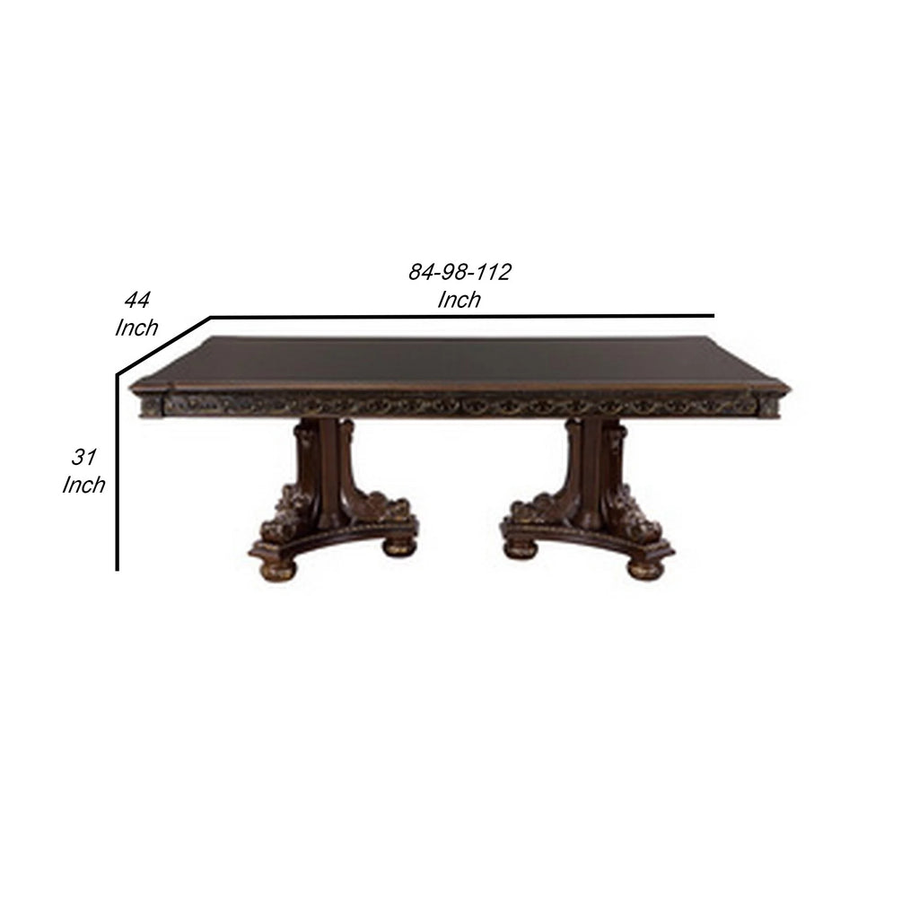 Brown Extendable Dining Table U754