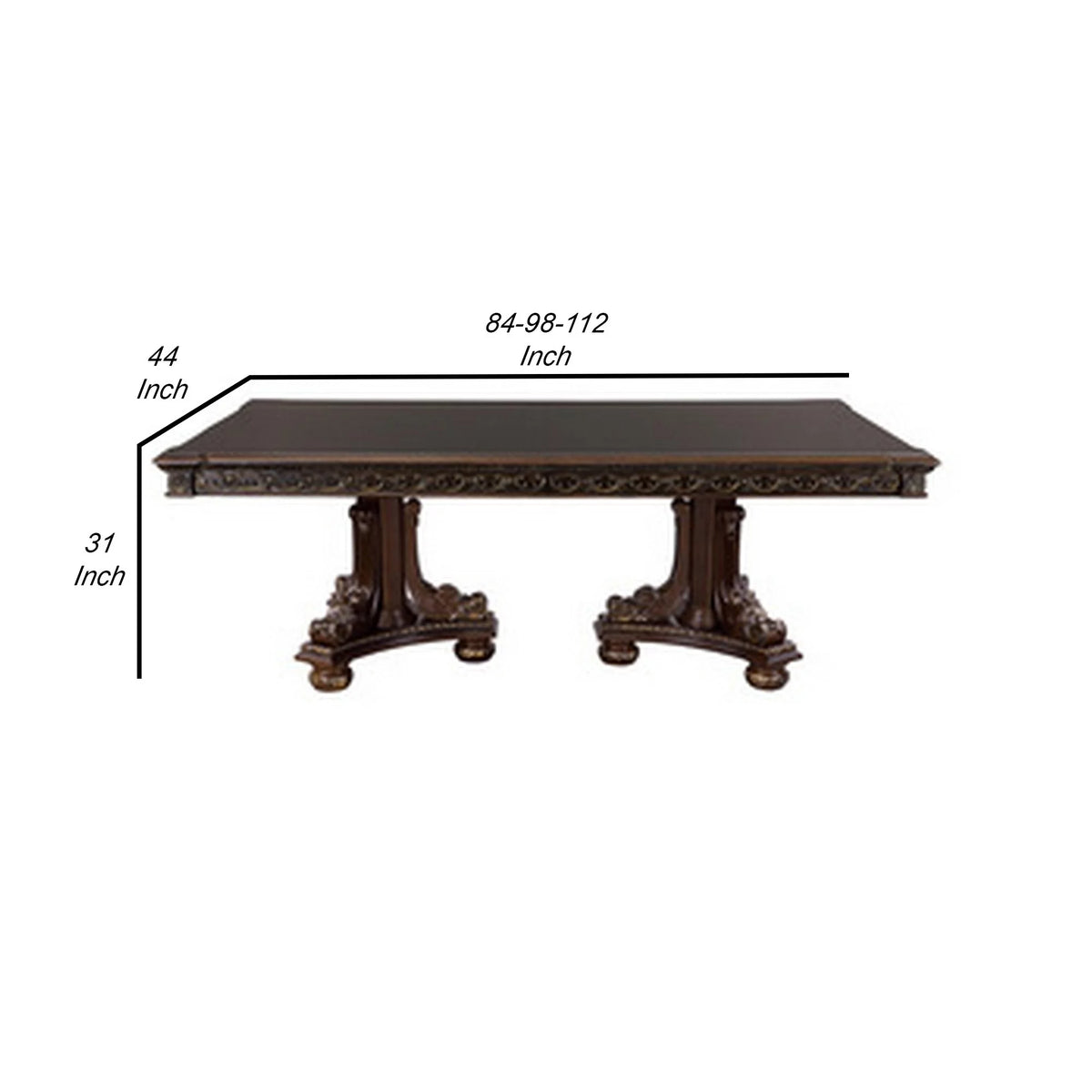 Brown Extendable Dining Table U754