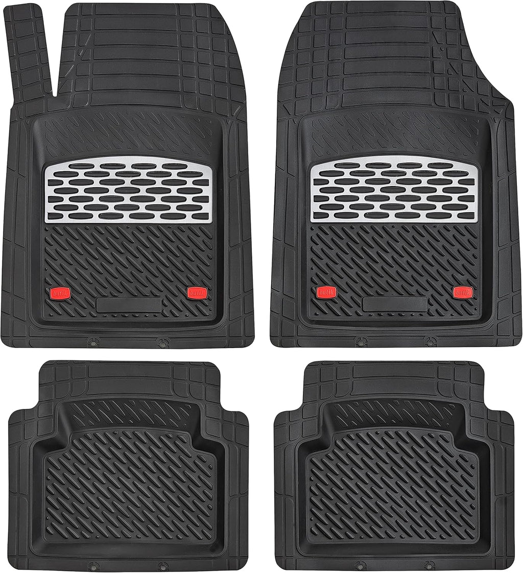 Red 5-Piece Heavy-Duty Automotive Floor Mat O138955