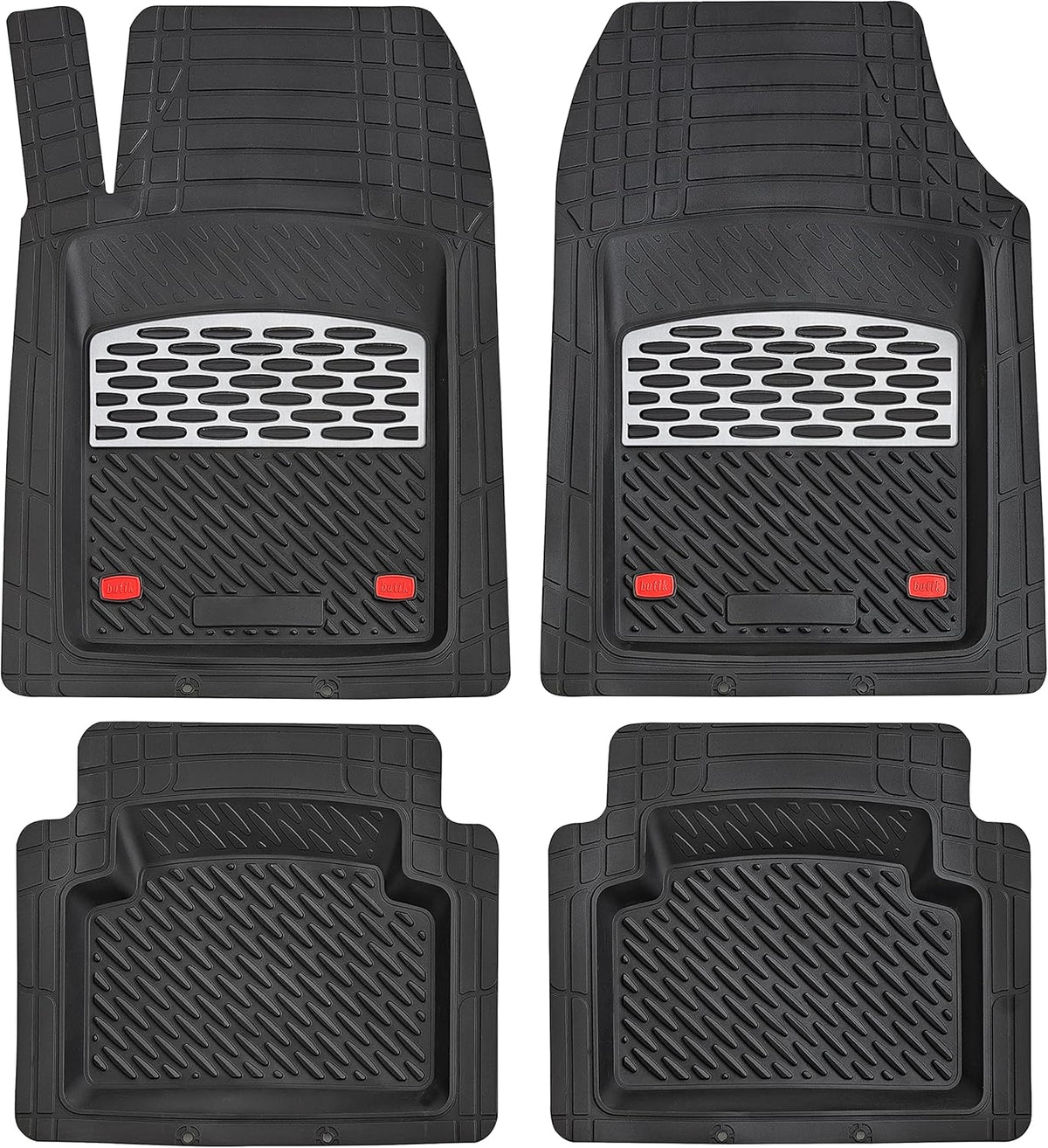 Red 5-Piece Heavy-Duty Automotive Floor Mat O138955