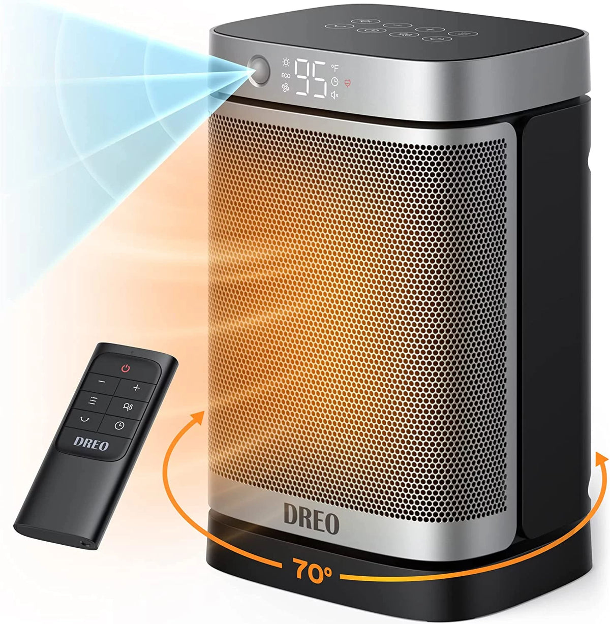 1500W Electric Space Heater with Oscillating and Remote Control N703894
