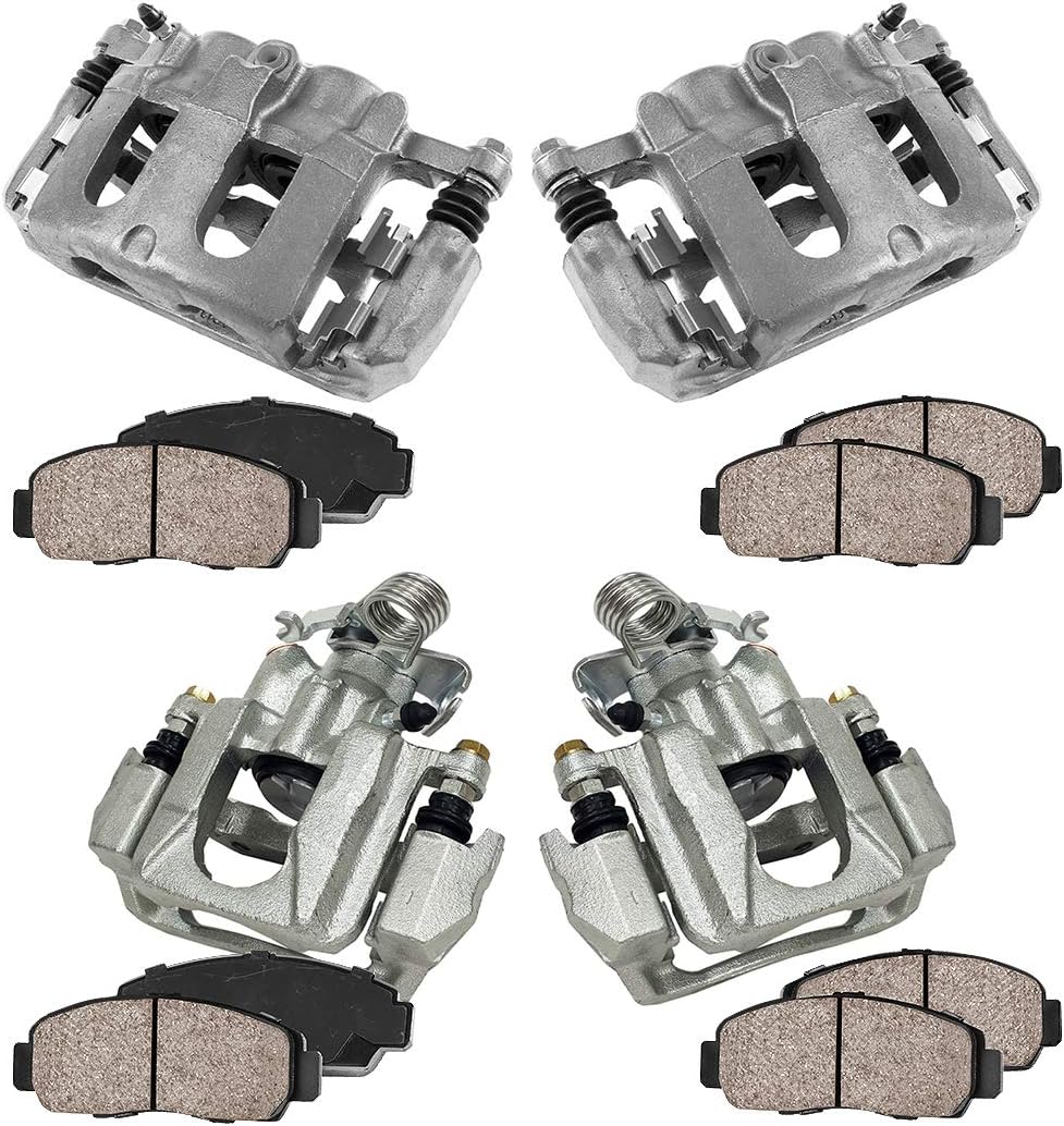 Front + Rear Loaded OE Calipers + Ceramic Brake Pads Kit Z582751