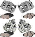 Front + Rear Loaded OE Calipers + Ceramic Brake Pads Kit Z582751