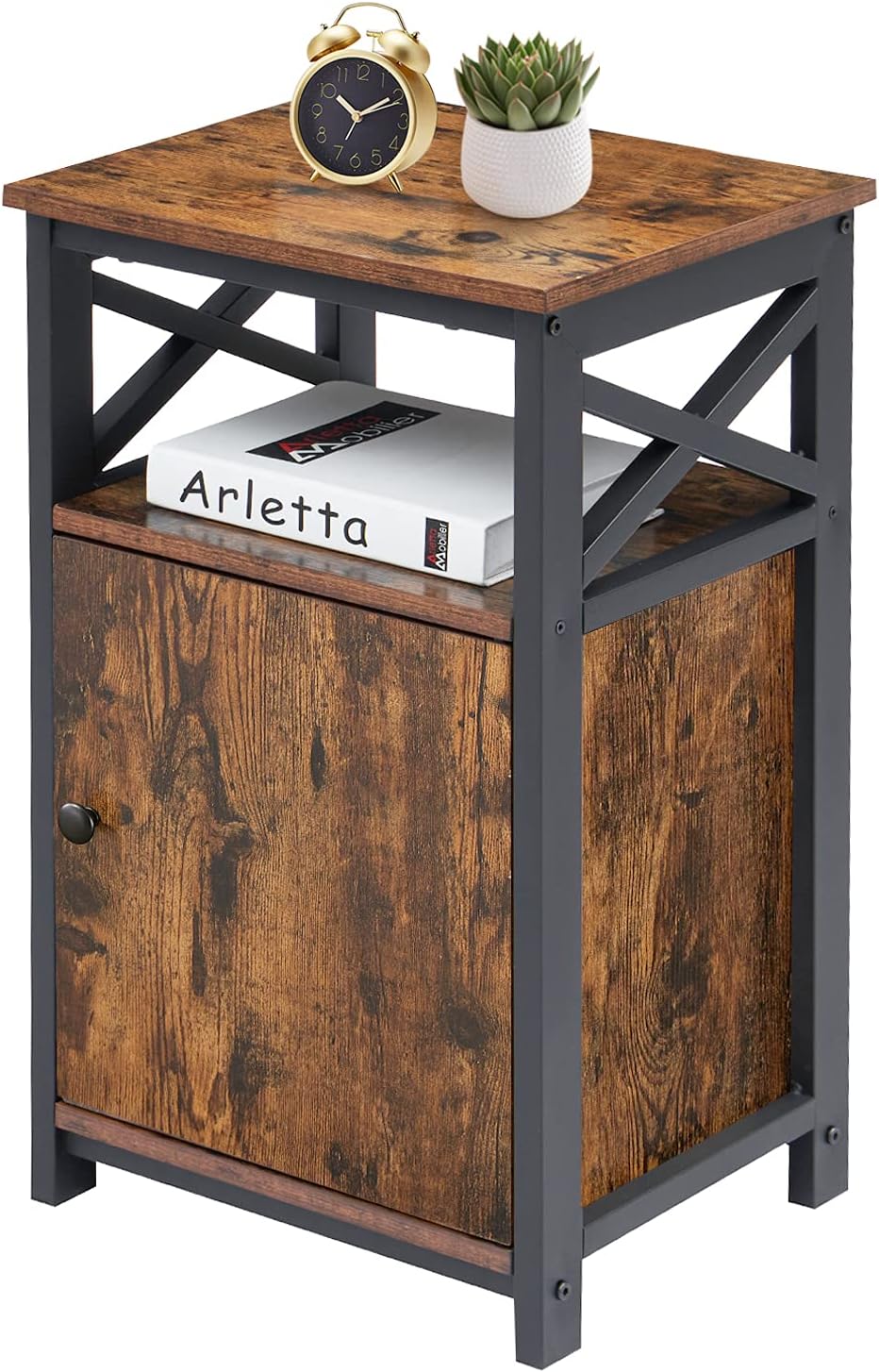 Brown Storage Cabinet and Drawer Nightstand J529123