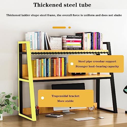 3-Tier Metal Wood Desk Bookshelf Y58301