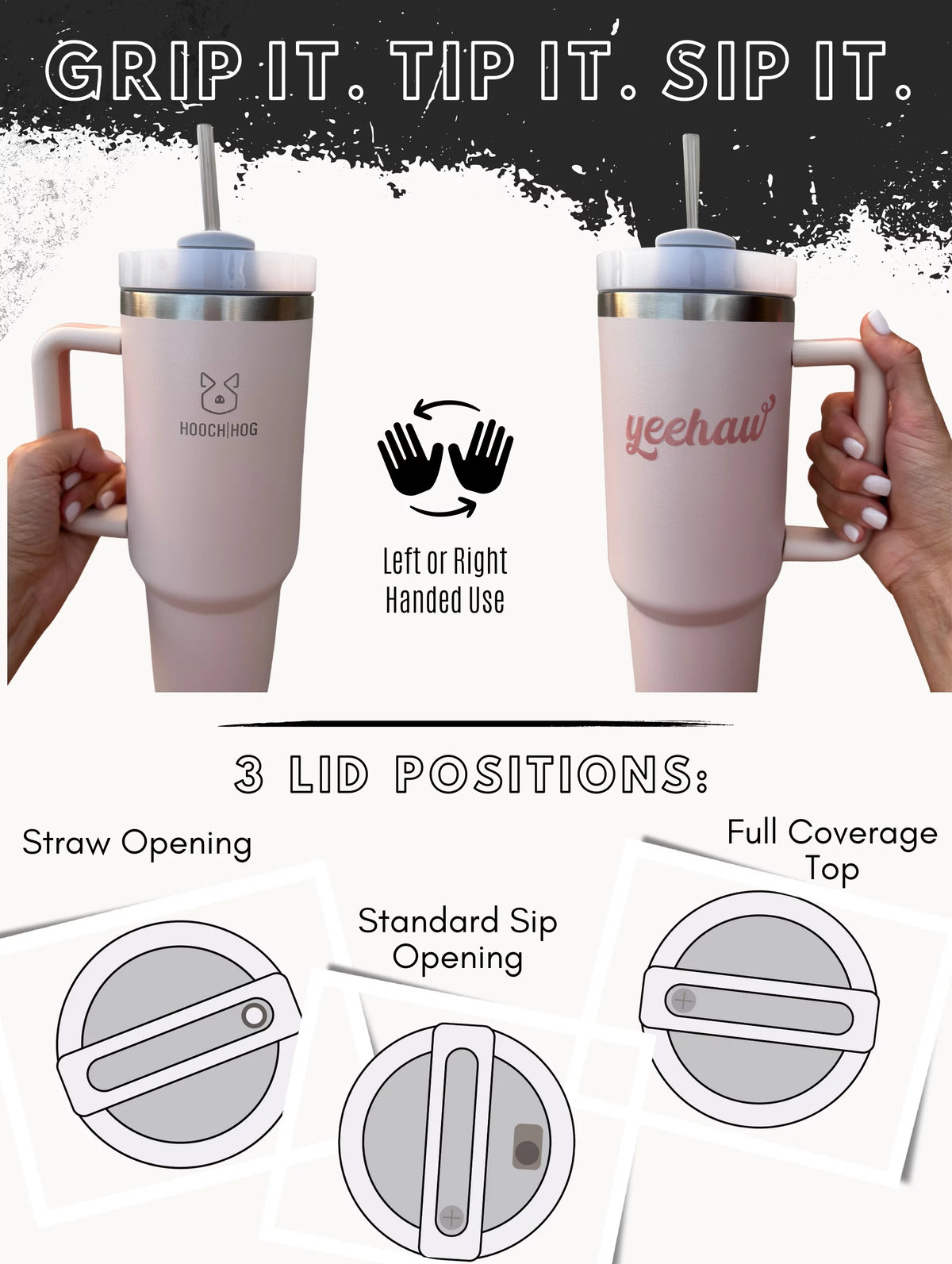 40 oz. Insulated Tumbler With Handle Lid and Straw Turquoise P633449