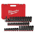 3/8 in. Drive SAE and Metric 6 Point Impact Socket Set 43-Piece Q47319