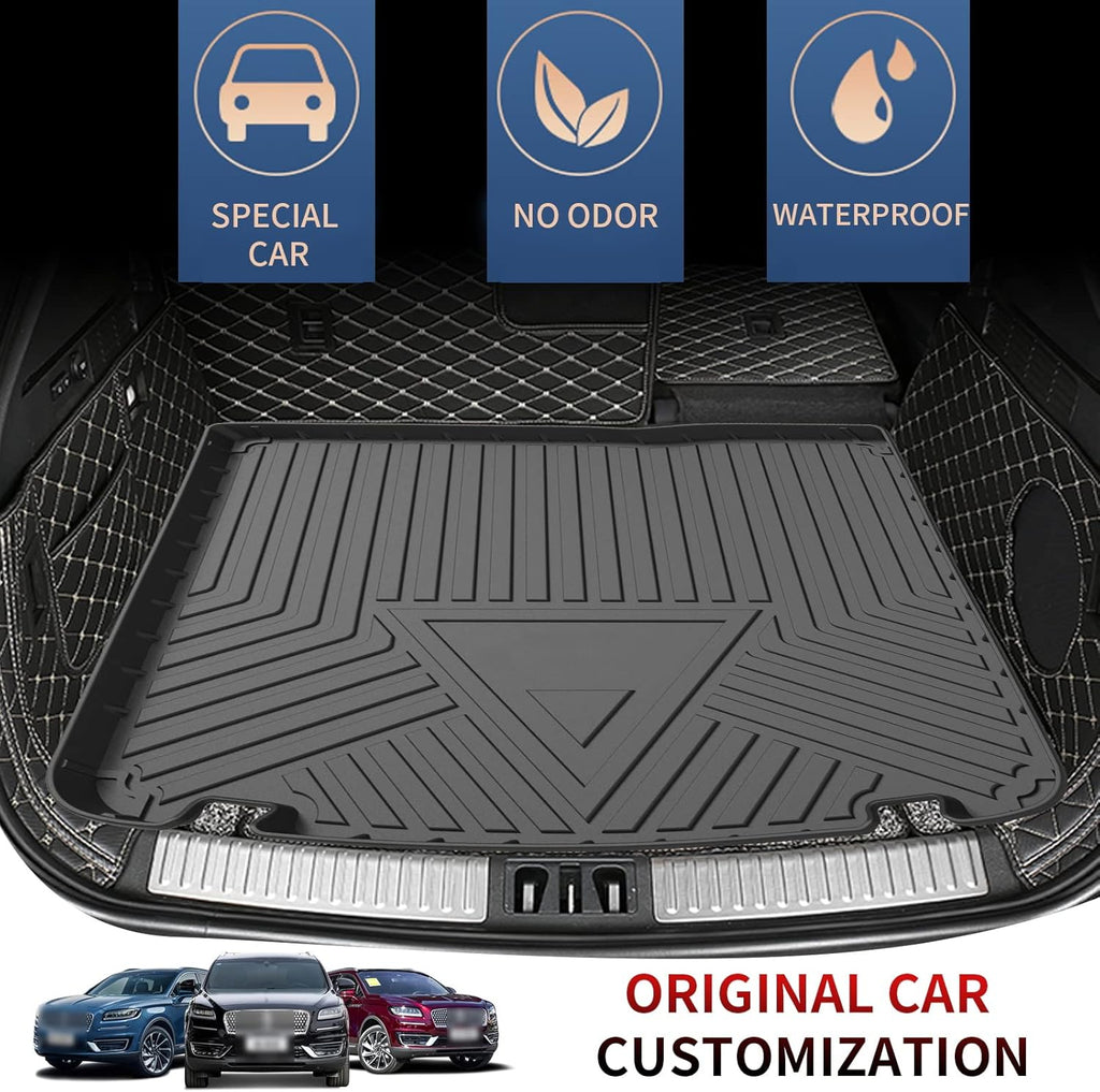 Black TPO All Weather Heavy Duty Waterproof Rear Cargo Tray Trunk Floor Mat Protector K845395