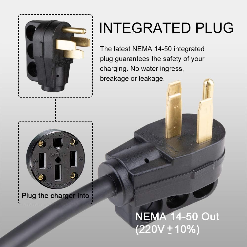 Portable Level 2 Electric Vehicle Charger 26ft N7895