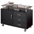 3 Drawer Wood Storage Cabinet in Graphite D7402