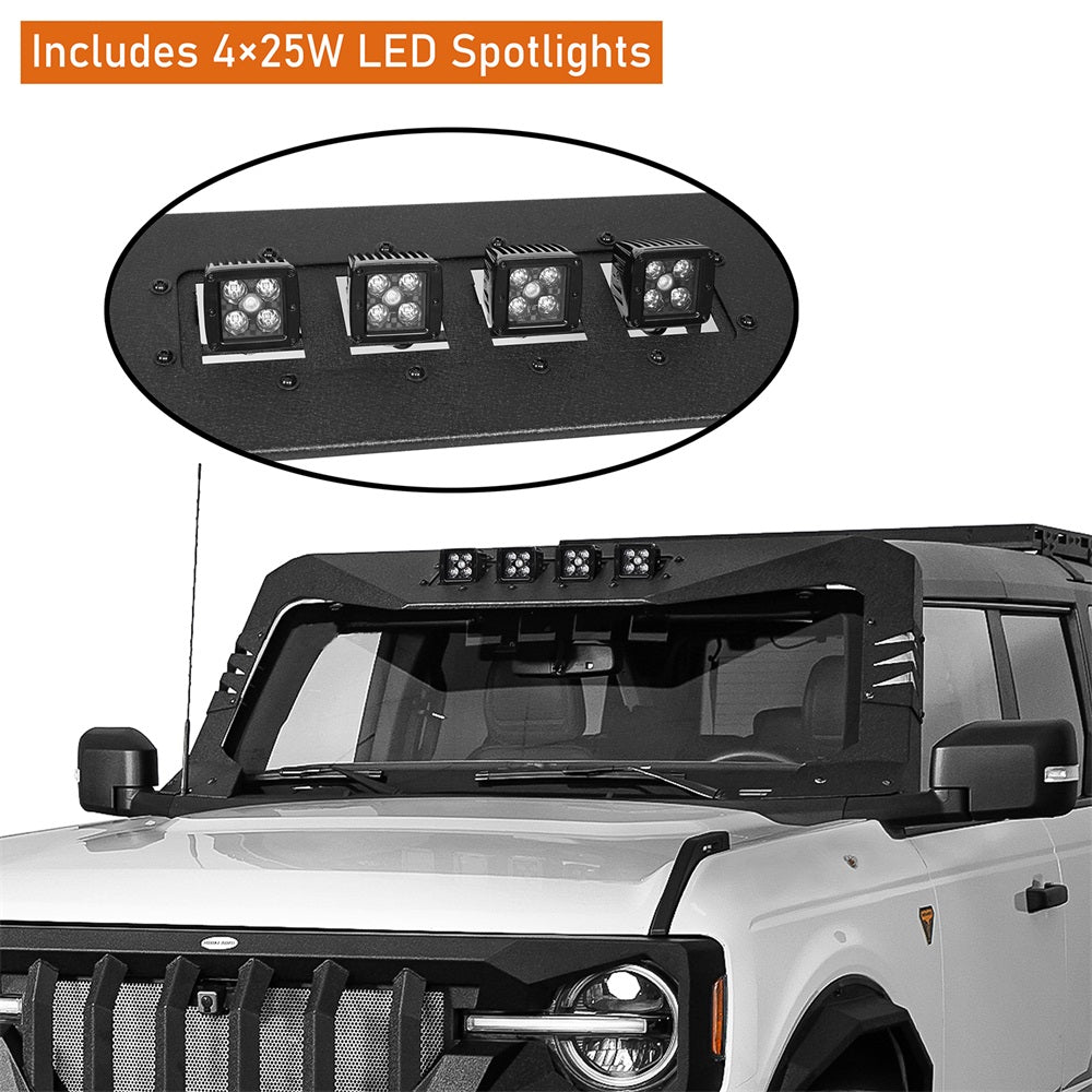 Windshield Visor Frame Cover Roof Sun Cowl Body Armor C6657