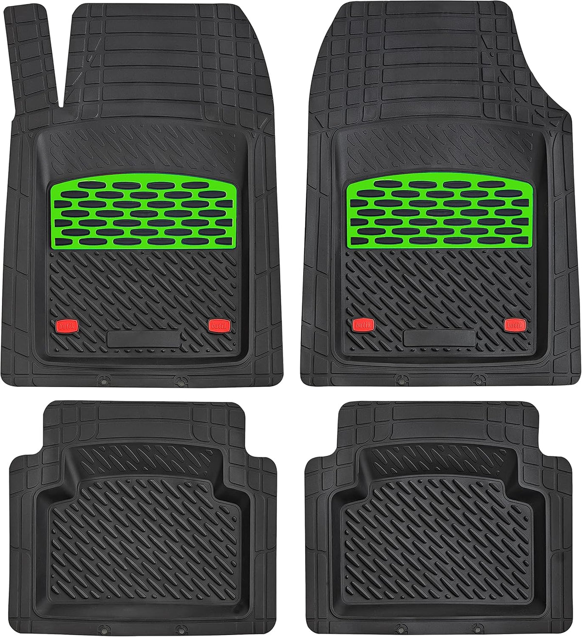 Red 5-Piece Heavy-Duty Automotive Floor Mat O138955
