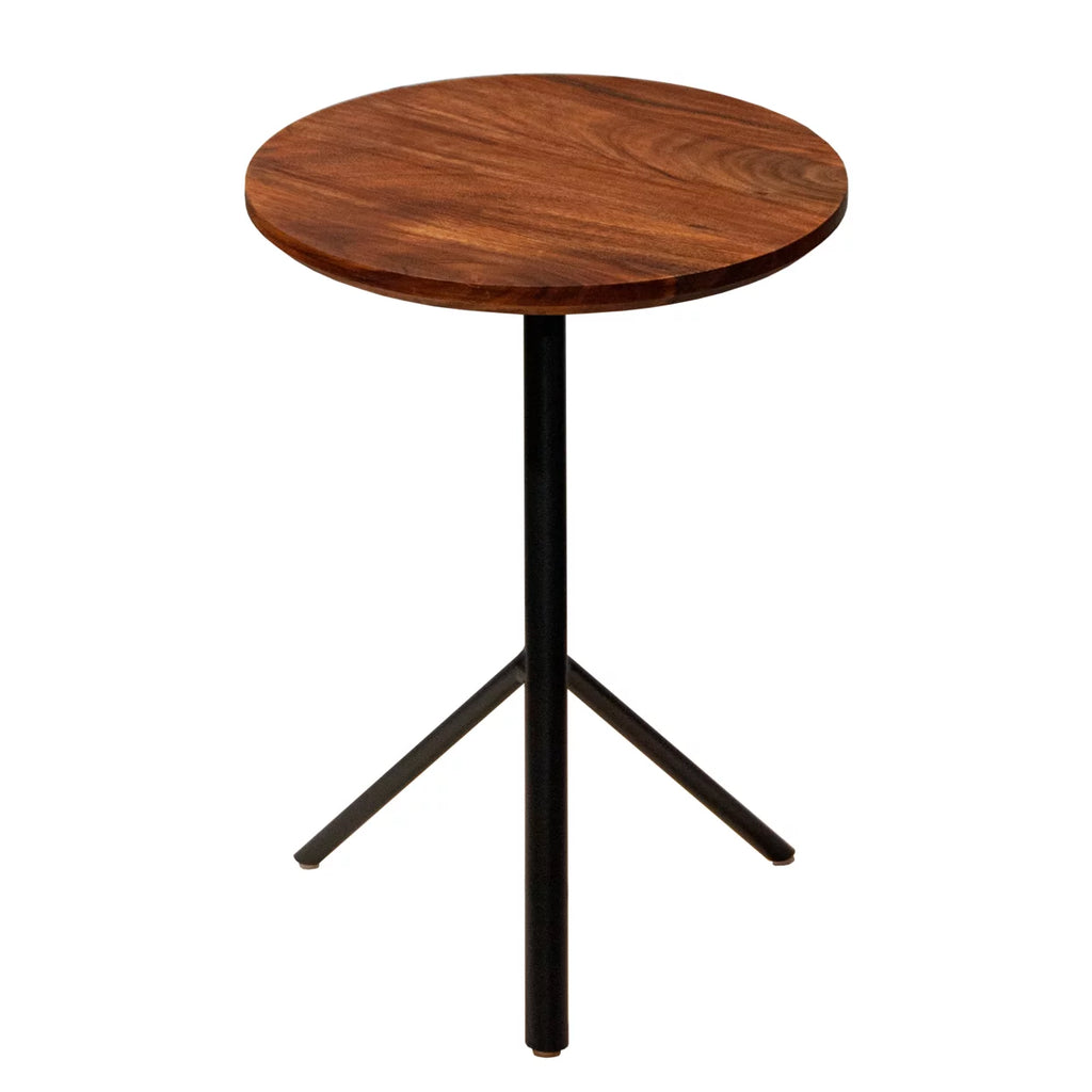 19 Inch Round Acacia Wood End Side Table P9456