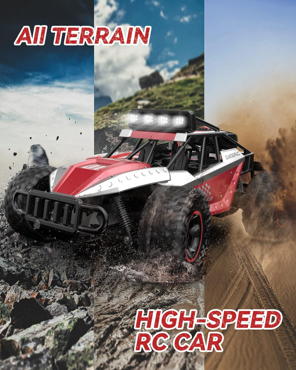 1:14 Scale 2WD Remote Control Off Road RC Car with Two Rechargeable Batteries J637684