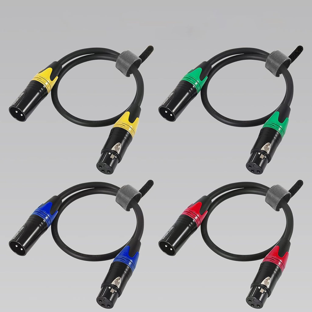 XLR Microphone Cables 25ft 4 Pack Z346032