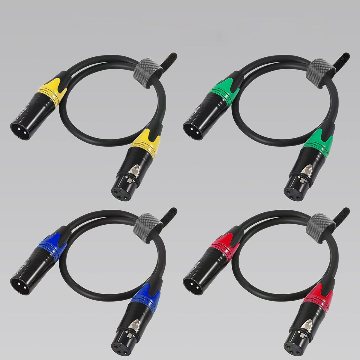 XLR Microphone Cables 25ft 4 Pack Z346032