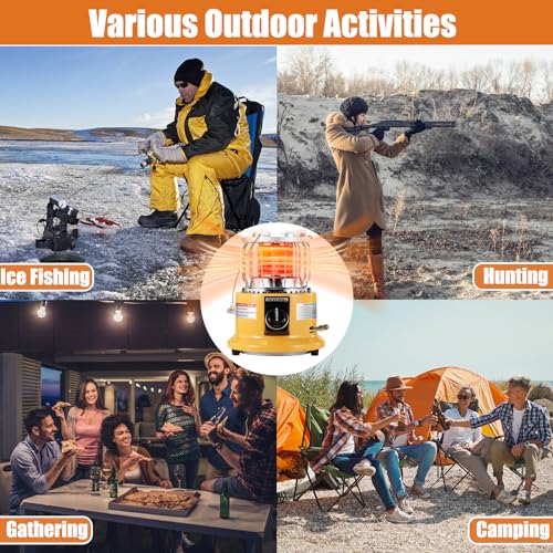 2 in 1 Propane Heater & Stove, 13000 BTU Portable Propane Heater with Handle C118