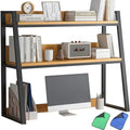 3-Tier Metal Wood Desk Bookshelf Y58301